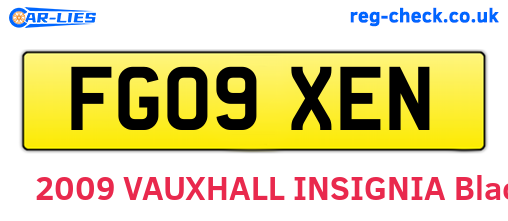 FG09XEN are the vehicle registration plates.