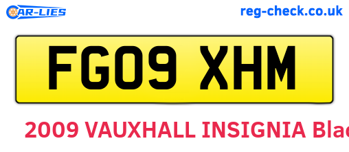 FG09XHM are the vehicle registration plates.