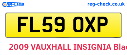 FL59OXP are the vehicle registration plates.