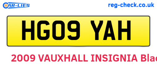 HG09YAH are the vehicle registration plates.