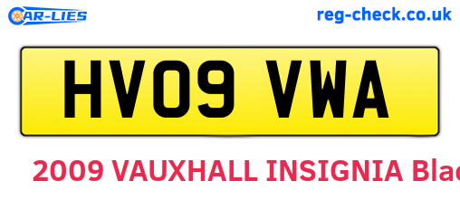 HV09VWA are the vehicle registration plates.