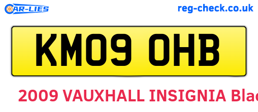 KM09OHB are the vehicle registration plates.