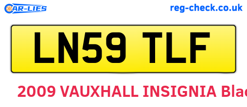 LN59TLF are the vehicle registration plates.