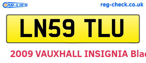 LN59TLU are the vehicle registration plates.