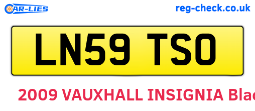LN59TSO are the vehicle registration plates.