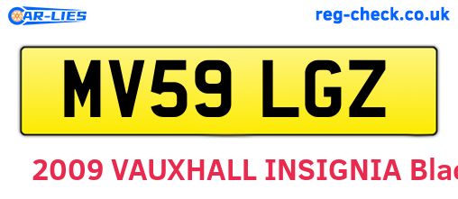 MV59LGZ are the vehicle registration plates.