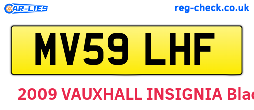 MV59LHF are the vehicle registration plates.