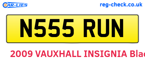 N555RUN are the vehicle registration plates.