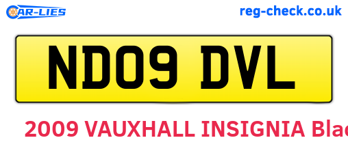 ND09DVL are the vehicle registration plates.