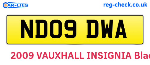 ND09DWA are the vehicle registration plates.