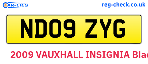 ND09ZYG are the vehicle registration plates.