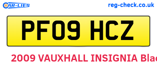 PF09HCZ are the vehicle registration plates.