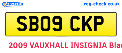 SB09CKP are the vehicle registration plates.