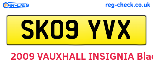 SK09YVX are the vehicle registration plates.