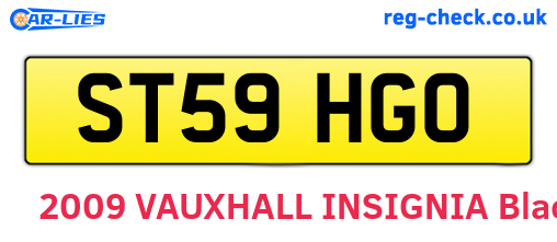 ST59HGO are the vehicle registration plates.