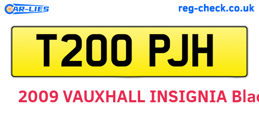 T200PJH are the vehicle registration plates.