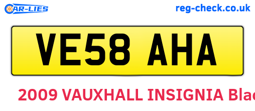 VE58AHA are the vehicle registration plates.
