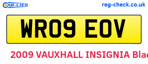 WR09EOV are the vehicle registration plates.