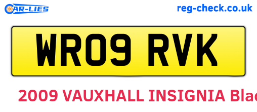 WR09RVK are the vehicle registration plates.