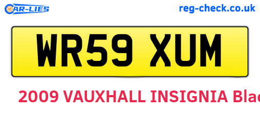 WR59XUM are the vehicle registration plates.