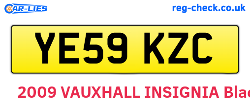YE59KZC are the vehicle registration plates.