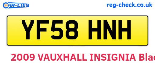 YF58HNH are the vehicle registration plates.