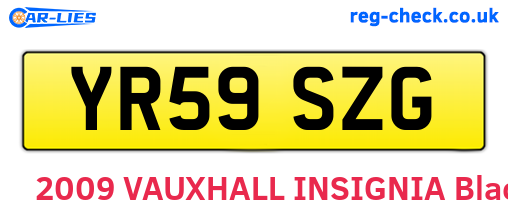 YR59SZG are the vehicle registration plates.