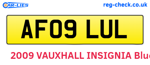 AF09LUL are the vehicle registration plates.
