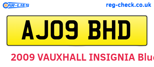 AJ09BHD are the vehicle registration plates.