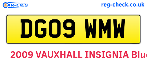 DG09WMW are the vehicle registration plates.