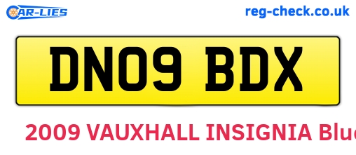 DN09BDX are the vehicle registration plates.