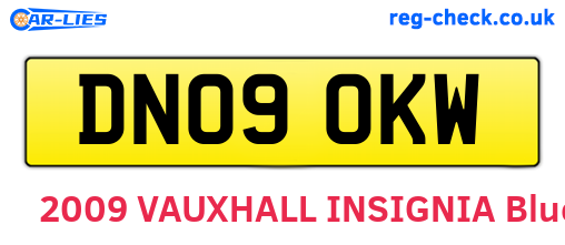 DN09OKW are the vehicle registration plates.