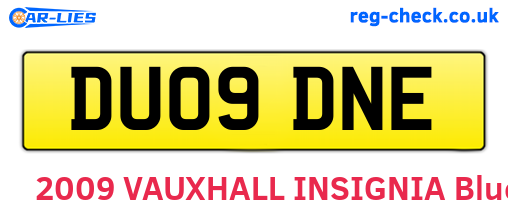 DU09DNE are the vehicle registration plates.