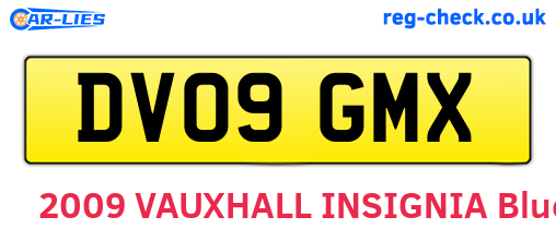 DV09GMX are the vehicle registration plates.