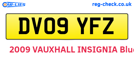 DV09YFZ are the vehicle registration plates.