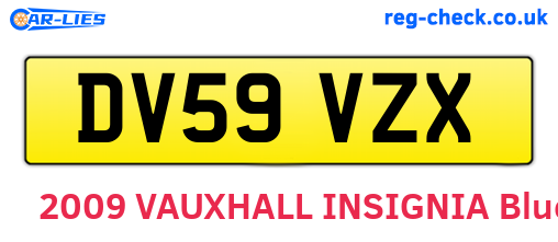 DV59VZX are the vehicle registration plates.