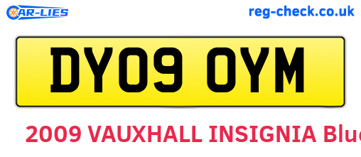 DY09OYM are the vehicle registration plates.