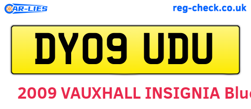 DY09UDU are the vehicle registration plates.