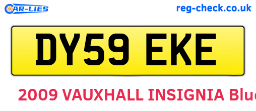 DY59EKE are the vehicle registration plates.