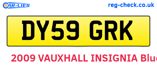 DY59GRK are the vehicle registration plates.