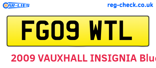 FG09WTL are the vehicle registration plates.