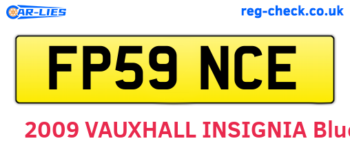 FP59NCE are the vehicle registration plates.