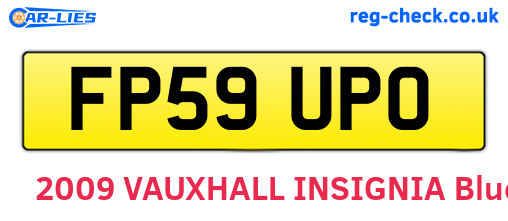 FP59UPO are the vehicle registration plates.