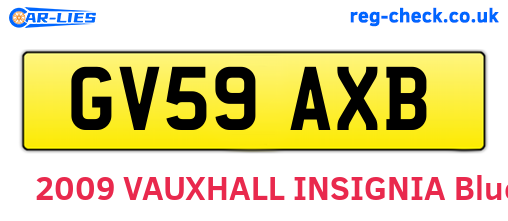 GV59AXB are the vehicle registration plates.