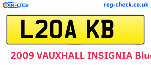 L20AKB are the vehicle registration plates.