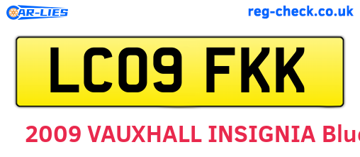LC09FKK are the vehicle registration plates.