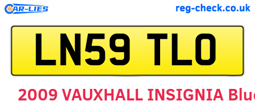 LN59TLO are the vehicle registration plates.