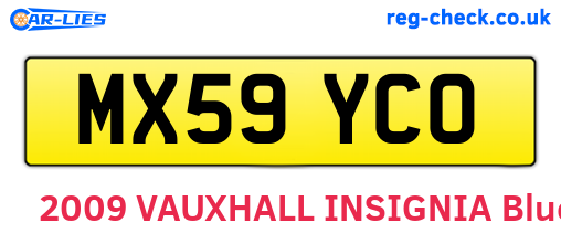 MX59YCO are the vehicle registration plates.