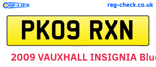PK09RXN are the vehicle registration plates.