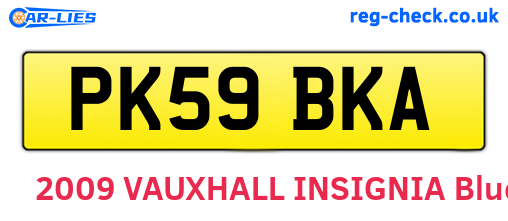 PK59BKA are the vehicle registration plates.